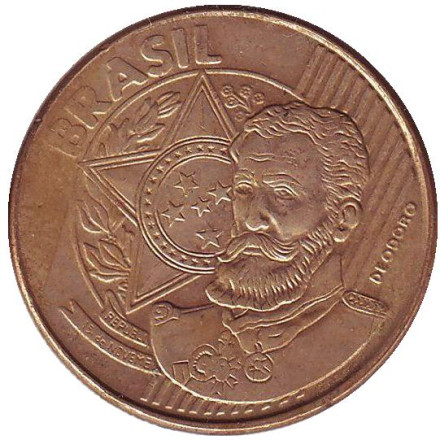 Монета 25 сентаво. 2006 год, Бразилия. Мануэл Деодору да Фонсека.