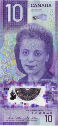 Банкнота 10 долларов. 2018 год, Канада. Виола Айрин Десмонд.