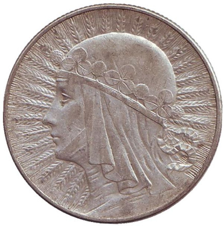 Монета 5 злотых. 1934 год, Польша. Ядвига.