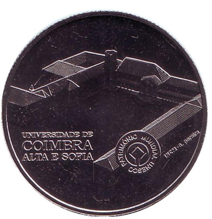 Монета 2,5 евро. 2014 год, Португалия. Коимбрский университет. (Коимбра).