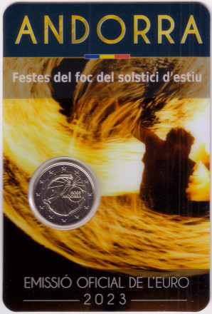 Монета 2 евро. 2023 год, Андорра. Фестиваль летнего солнцестояния.