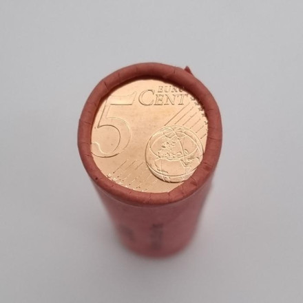Монета 5 центов. 2018 год (A), Германия. Ролл (50 монет).