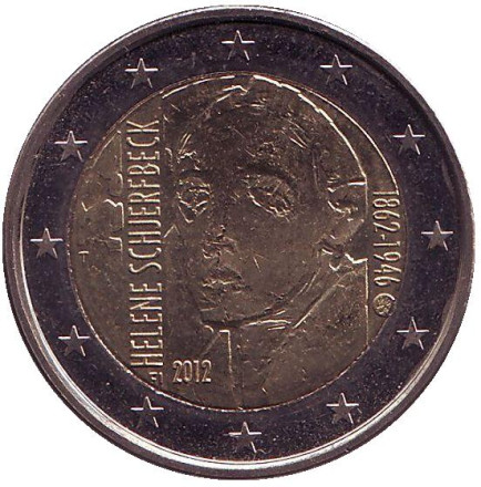 Монета 2 евро, 2012 год, Финляндия. Хелен Шерфбек.