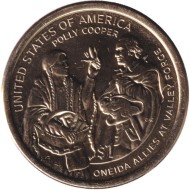 Монета 1 доллар. 2026 год (D), США. Сакагавея. Полли Купер. Монета 1 доллар. 2026 год (D), США. Сакагавея. Полли Купер.