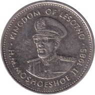 Монета 25 лисенте. 1985 год, Лесото. Монета 25 лисенте. 1985 год, Лесото.