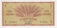 Банкнота 1 марка. 1963 год, Финляндия. P-98a(25). Пресс. Банкнота 1 марка. 1963 год, Финляндия. P-98a(25). Пресс.